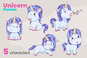 Unicorn - cute ponies, an Animal Illustration by moja doodle (Thumbnail 3 of 6)