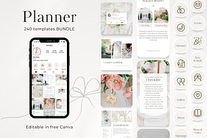 240 Wedding Event Planer BUNDLE, a Social Media Template by PatternLab.