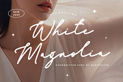 White Magnolia Handwritten Font, a Handwritten Font by RantautypeStudio (Thumbnail 1 of 15)