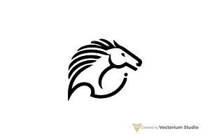 Modern Horse Geometric Logo, a Branding & Logo Template by Vectorium Studio