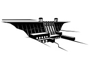 Hydroelectric Dam Power Silhouette, an Illustration by musafir_fashion (Thumbnail 10 of 16)