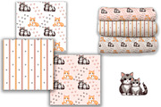 Digital Paper Cat and Kitten., a Pattern Graphic by TetianaArt (Thumbnail 4 of 6)