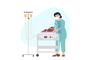 Neonatologist doctor. Neonatal, a Healthcare Illustration by LadadikArt (Thumbnail 1 of 3)