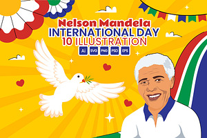10 Nelson Mandela International Day, a Seasonal Illustration by denayunebgt