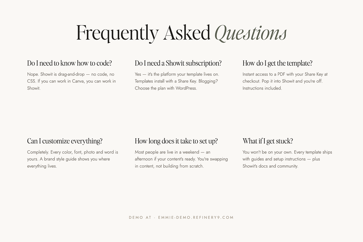 EMMIE | Showit Template, a HTML Template by Refinery Nine Co. (Photo 6 of 8)