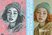 Grunge Sketch Portrait Effect, an Action Add-On by Amorjesu.com (Thumbnail 6 of 21)