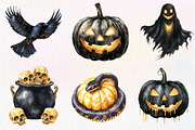 Vintage Creepy Halloween Clipart, an Illustration by Dream Creation (Thumbnail 5 of 7)