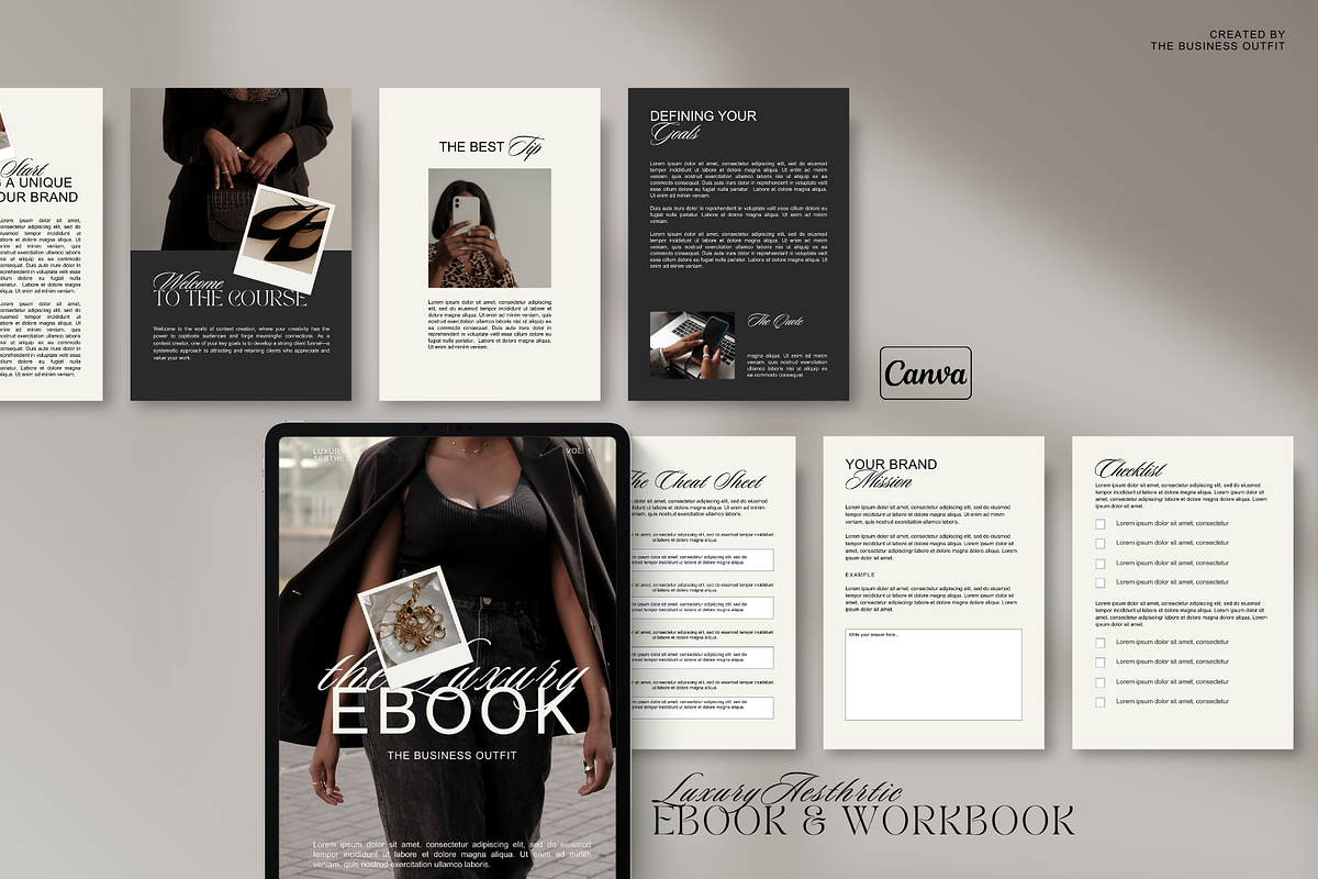 Canva | Luxury Ebook & Workbook, a Templates & Theme by thebusinessoutfit (Photo 1 of 14)