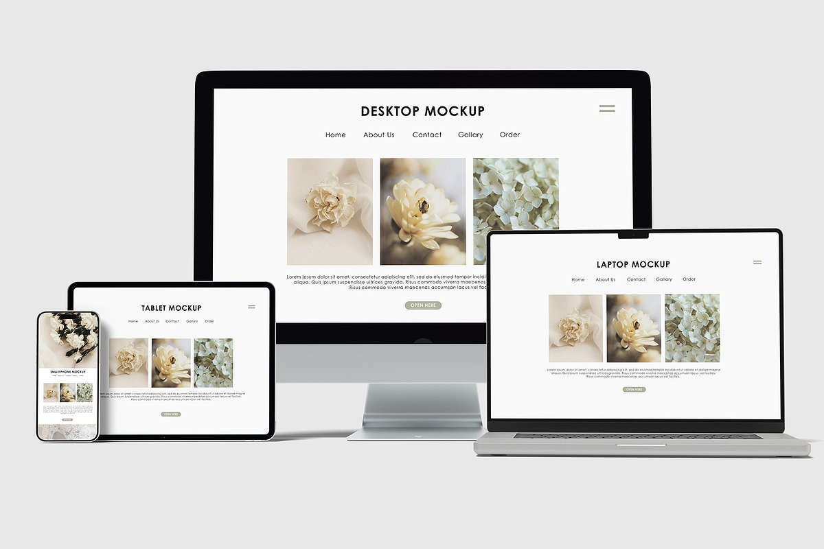 Multi Device Responsive Mockup, an iPad Mockup by Graphicbars (Photo 3 of 23)