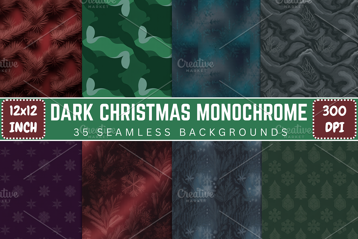 Dark Christmas Monochrome Background, a Background Photo by Ink Gallery (Photo 1 of 2)