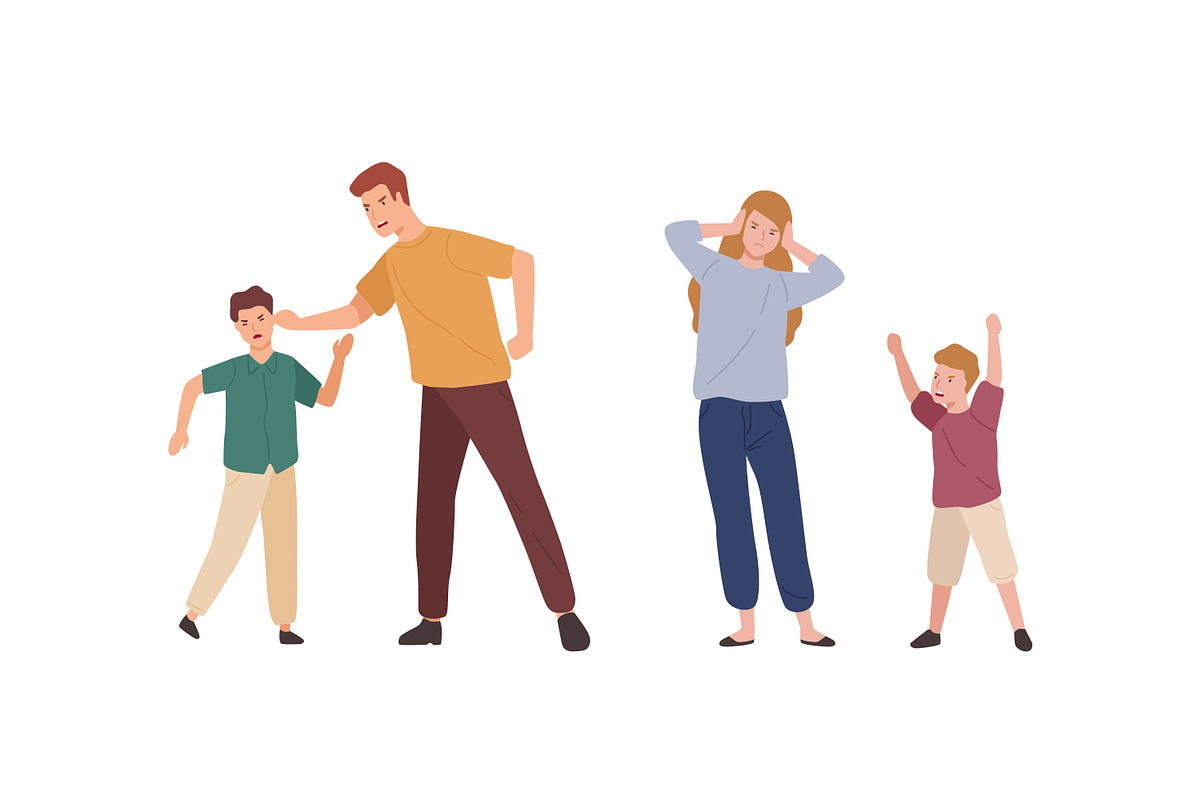 Bad relationships, parents and kids, a Person Illustration by Good Studio (Photo 3 of 4)