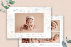 Birth Announcement Template PSD