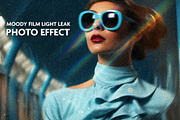 Moody Film Light Leak Photo Effect, a Brushes & More by studiogstock (Thumbnail 1 of 2)