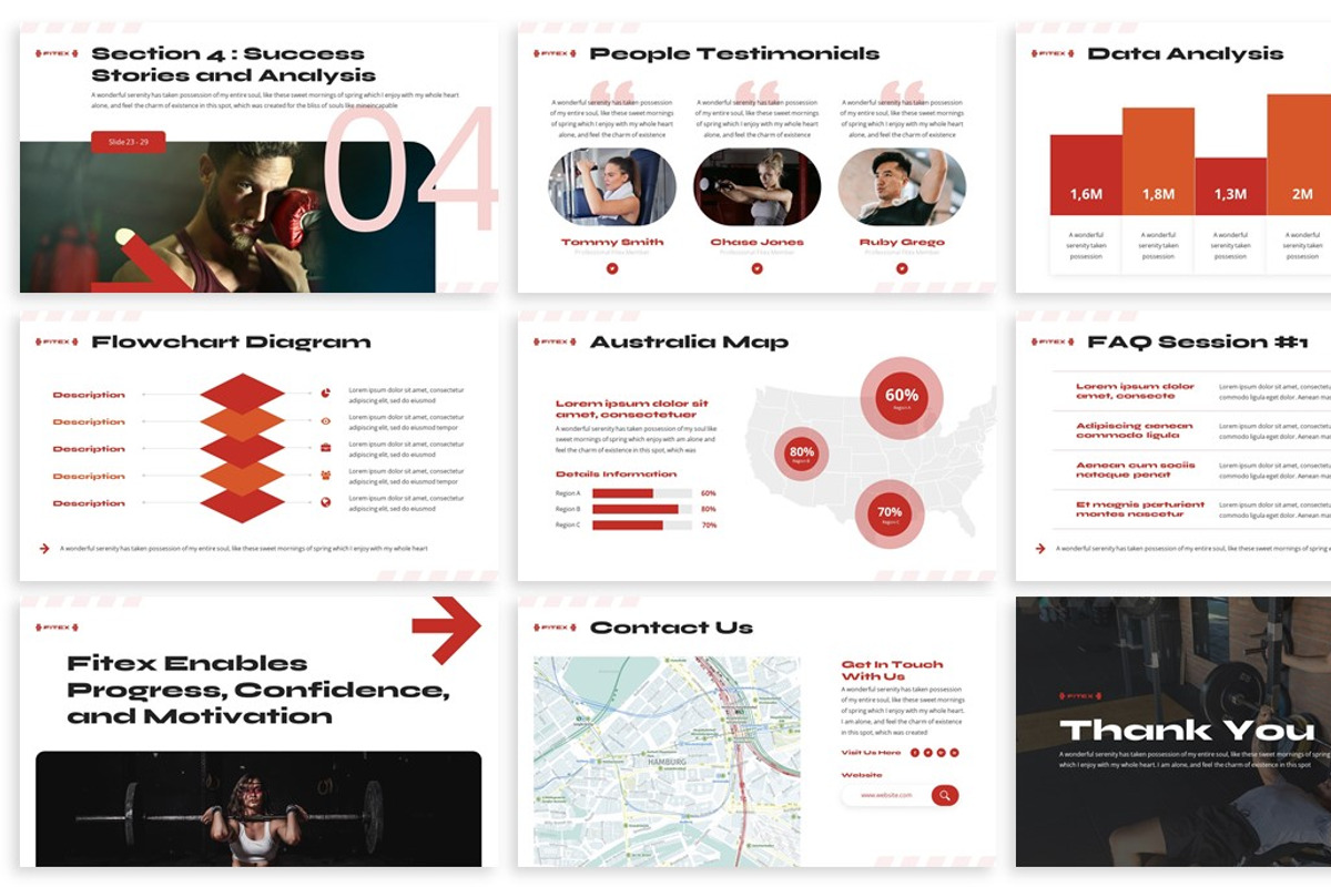 Fitex - Workout Keynote Template, a Presentation Template by SlideFactory (Photo 4 of 4)