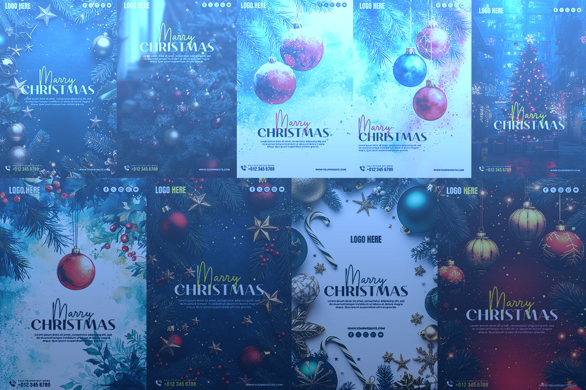 Christmas Day Bundle Template, a Social Media Template by gstudiovect21 (Photo 2 of 17)
