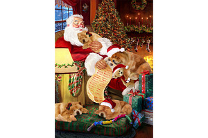 Christmas Chow Chow Dog Wall Art