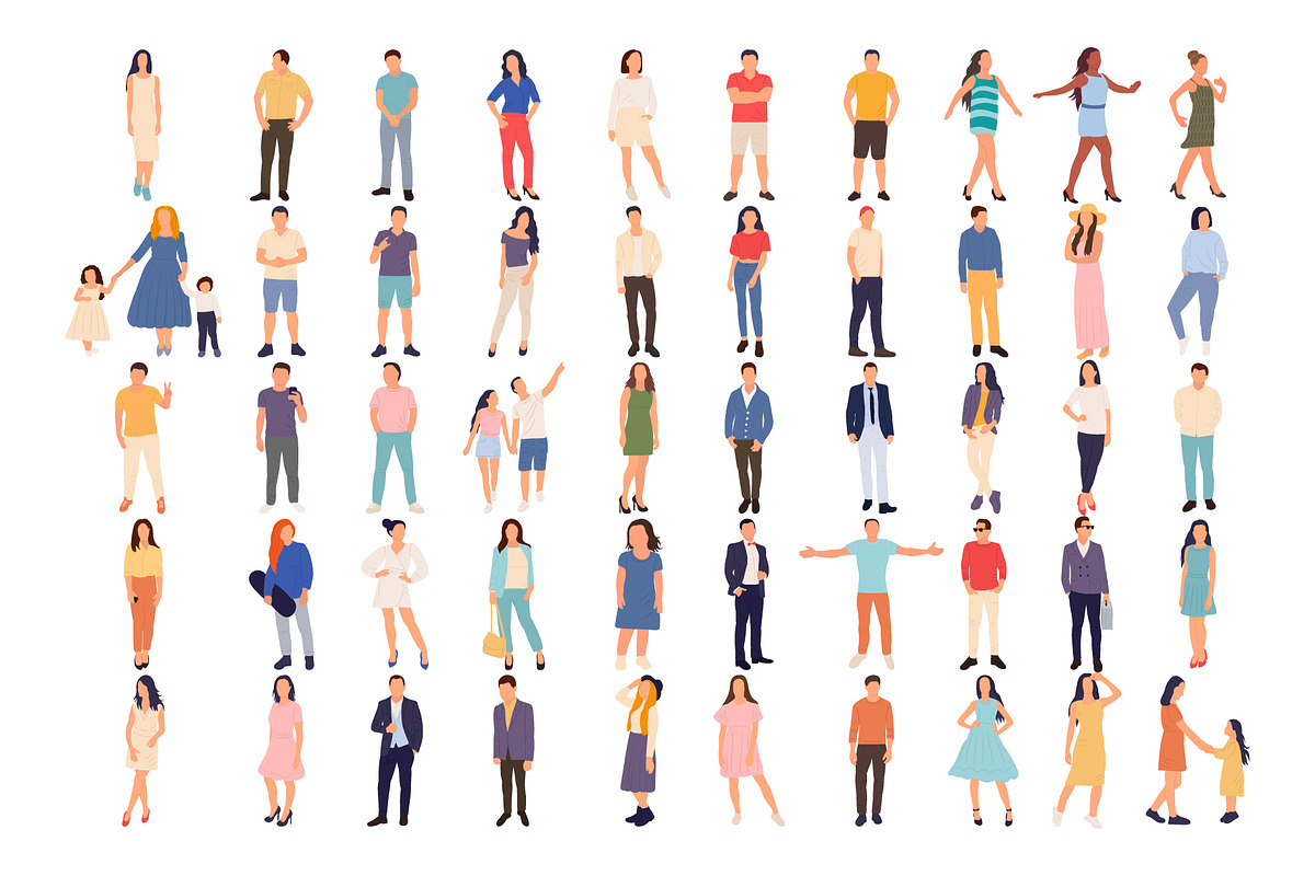 Stylish Characters illustrations, an Illustration by Vector Portal (Photo 4 of 6)