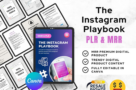 The Instagram Playbook - 56 pages, a Templates & Theme by Digital Content Mix