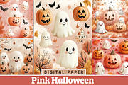 Pink Halloween, a Background Graphic by Printable Treasure (Thumbnail 1 of 2)