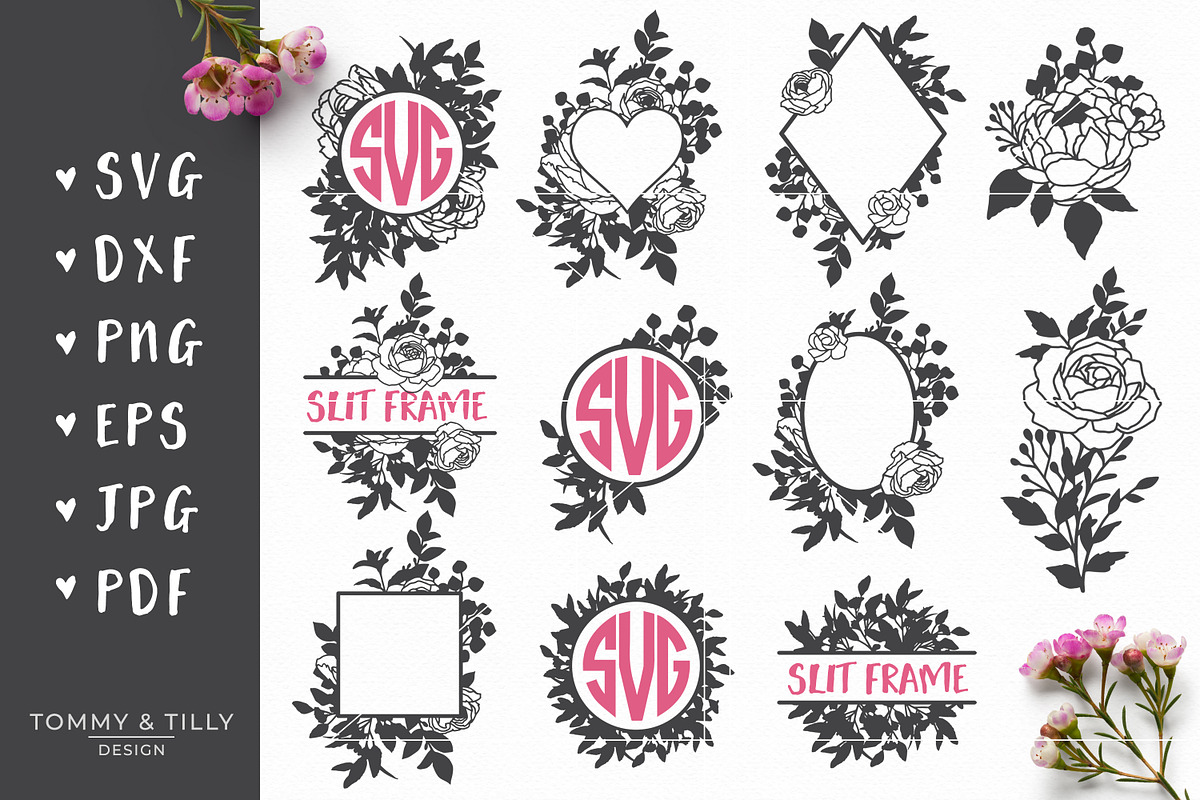 Floral Overlay - Vector Clipart, an Object Graphic by Tommy & Tilly Design (Photo 3 of 6)