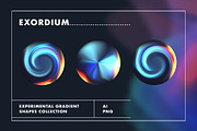 Exordium Dynamic Gradient Shapes, a Texture Graphic by Polar Vectors (Thumbnail 7 of 16)