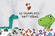 Kids Patterns & Alphabets - Dino, a Pattern Graphic by Pixavics (Thumbnail 7 of 7)