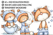 Whimsical Cute Cat Sublimation, an Illustration by Pixels.Craft (Thumbnail 4 of 6)