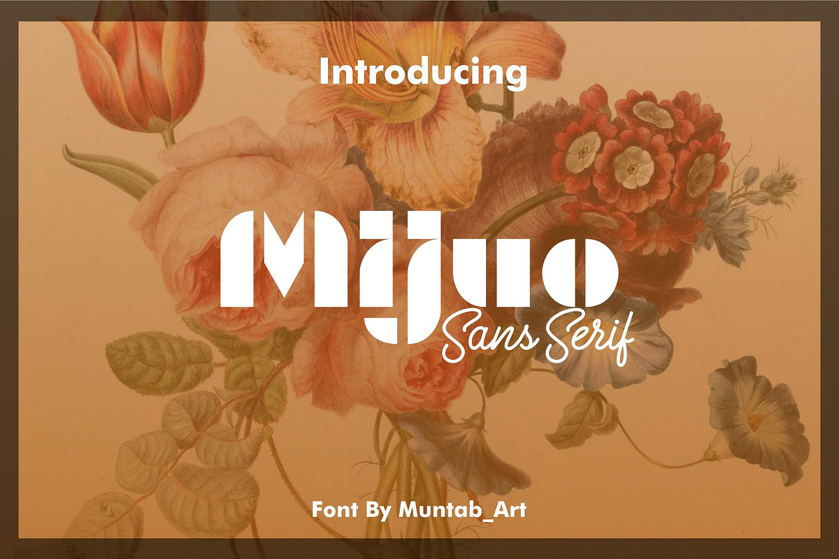 Mijuo | Modern Font, a Sans Serif Font by Muntab_Art (Photo 1 of 7)