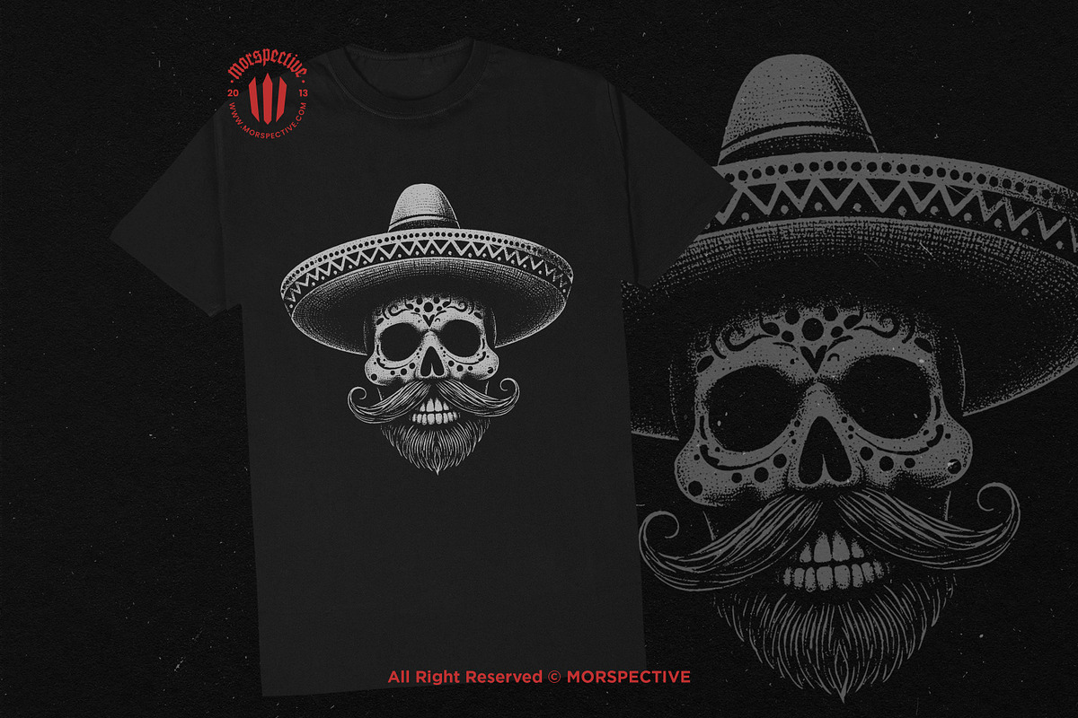 10 Bundle Dark Art Skull Sombrero, an Illustration by Morspective (Photo 2 of 7)