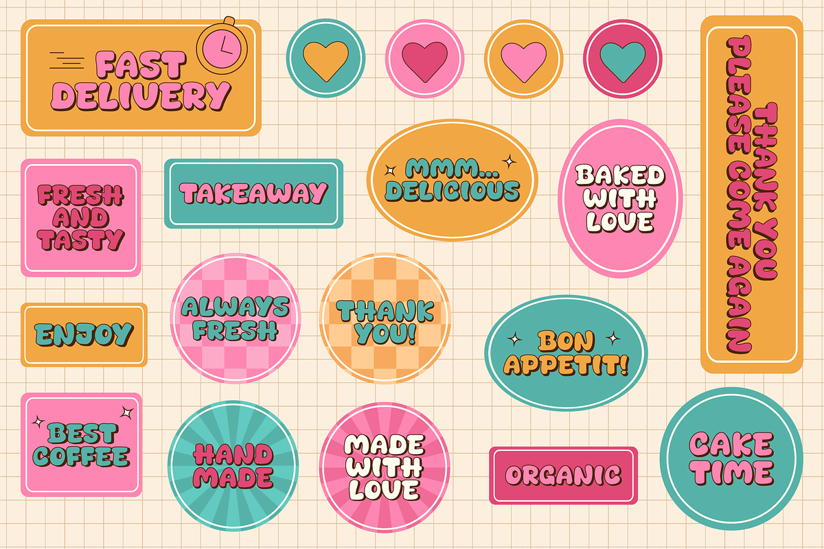 Groovy Sweet Food Collection, a Food Illustration by Alla's Creations (Photo 7 of 13)