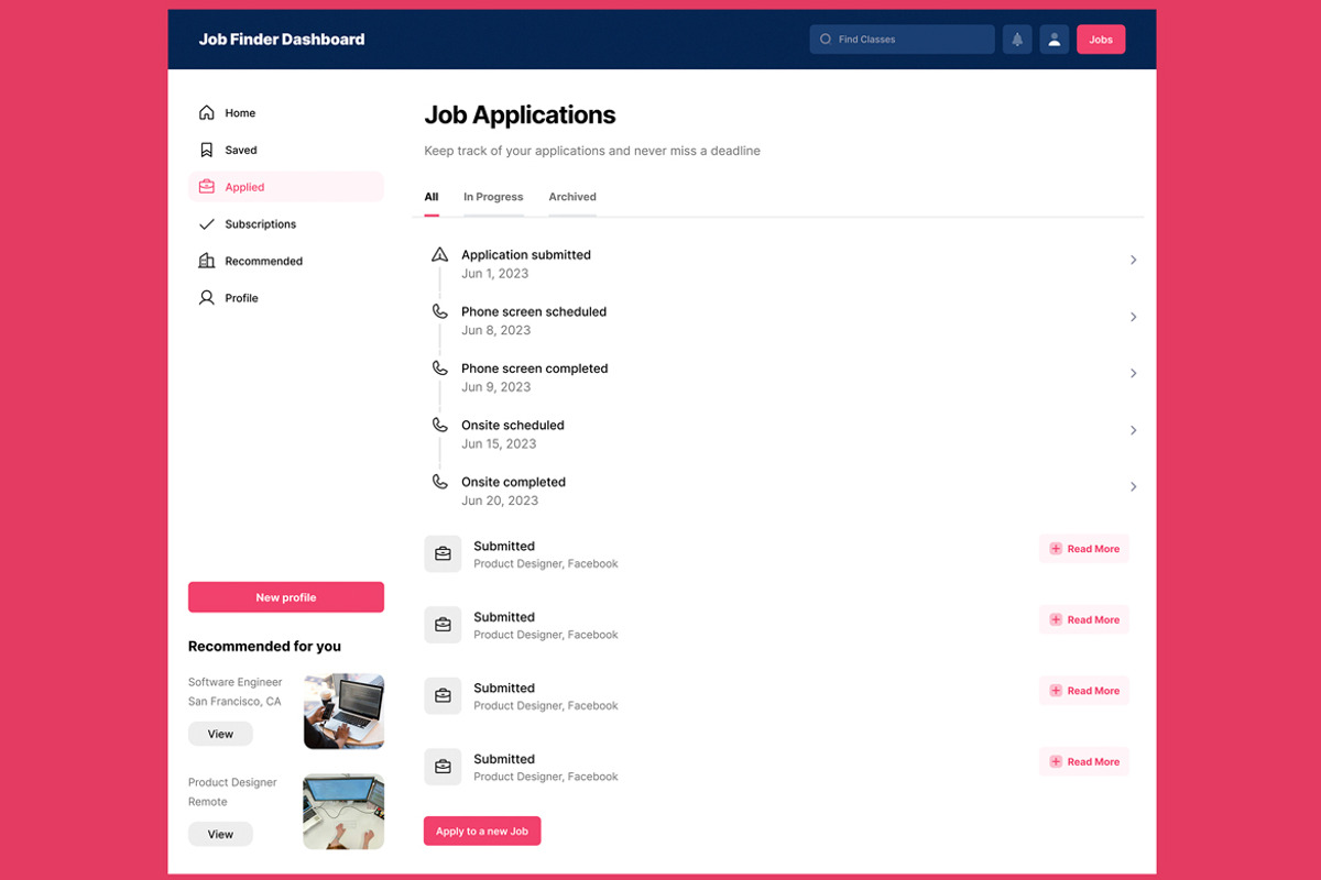 Job Finder, Employment Web App UI, an UI Kit Template by nagaredesignstudio (Photo 3 of 5)
