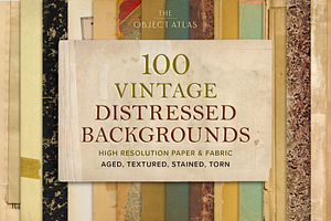 100 Vintage Distressed Backgrounds, a Background Graphic by The Object Atlas