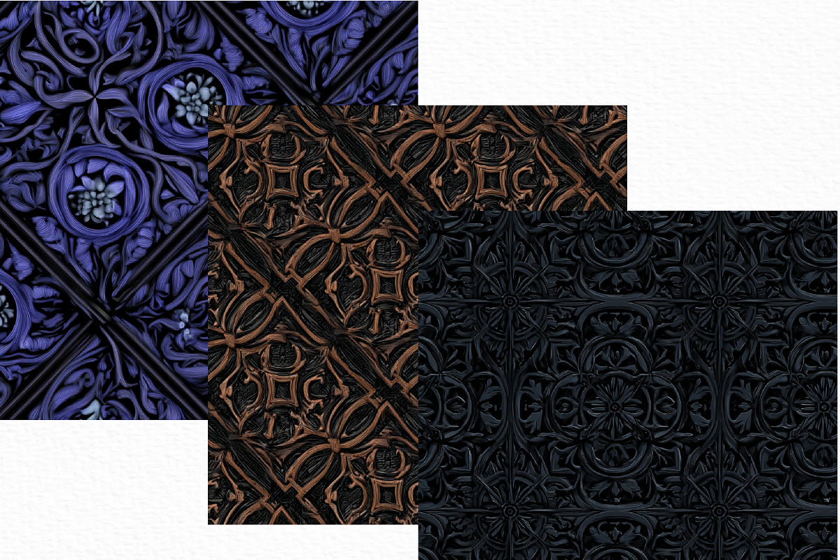 Seamless Gothic Pattern, an Illustration by Craft Nest