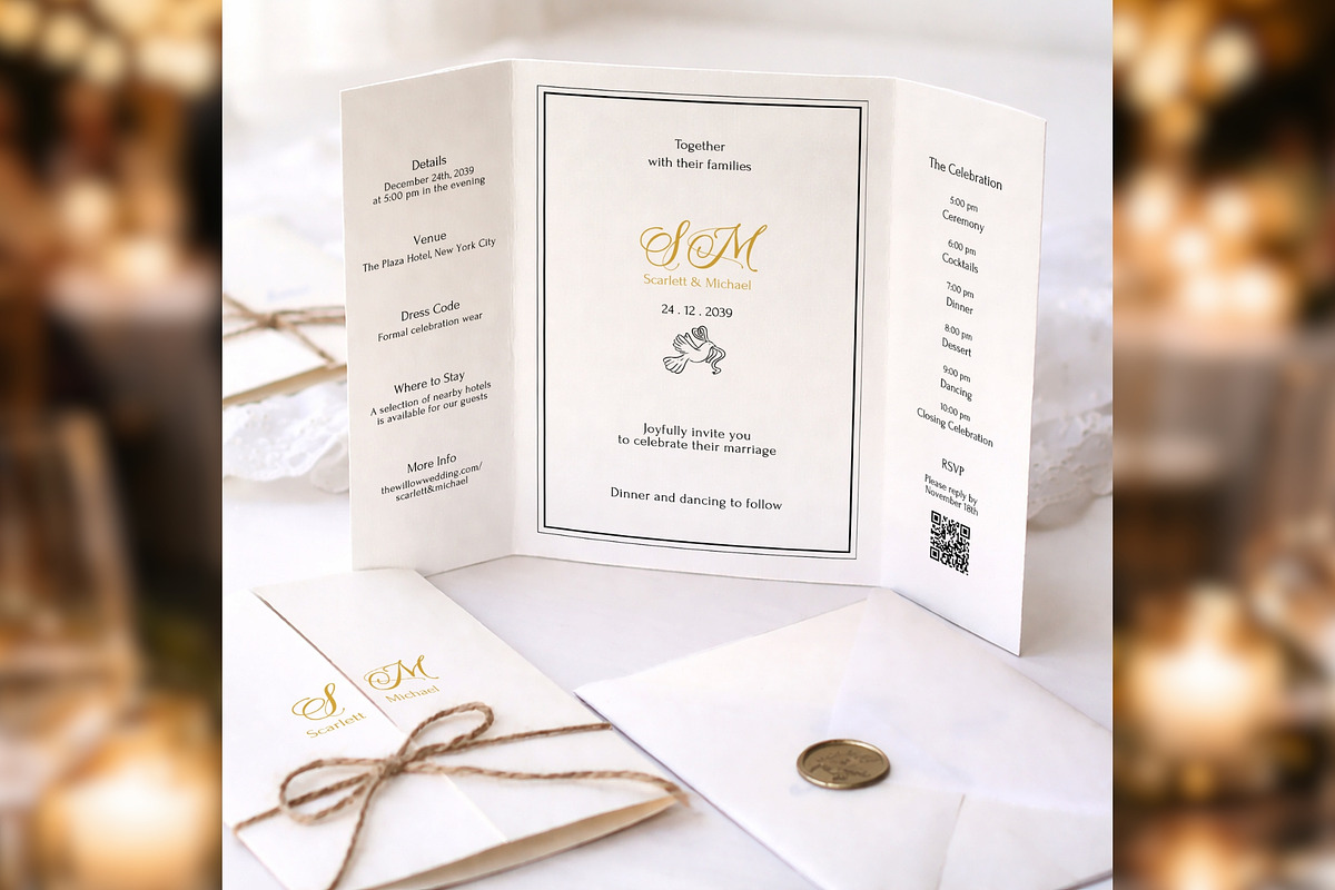 Luxury Gatefold Canva Template bd004, an Invitation Template by TyphoonStudio (Photo 4 of 9)