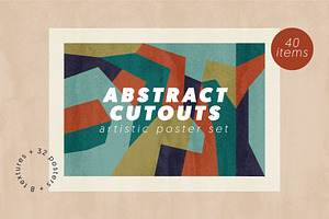 Abstract Cutouts - Art Poster Set, a Decorative Illustration by Léo Alexandre