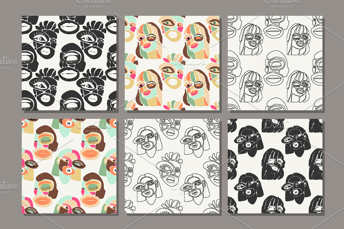 Abstract Face Printable Wall Art, a Background Graphic by C Design Studio (Photo 15 of 16)