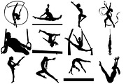 Gymnastics (Men/Women) AI EPS PNG, an Illustration by FrankiesDaughtersDesign (Thumbnail 4 of 8)