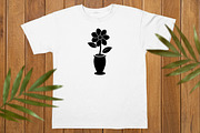 Flowers in Vase Silhouette SVG, an Object Illustration by newminddesign (Thumbnail 8 of 10)