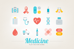 Flat Medical Icons