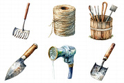 Watercolor Garden Tool Clipart, an Illustration by Daily.Designs (Thumbnail 3 of 7)