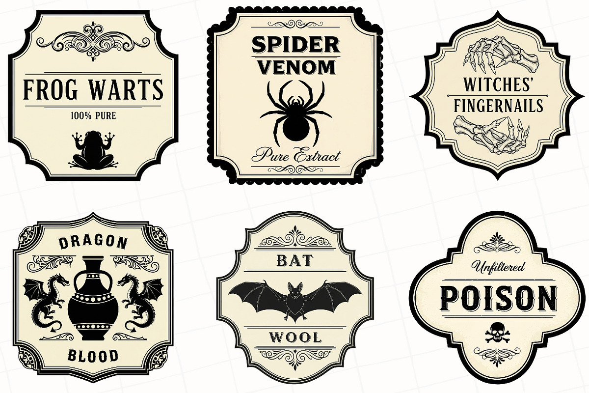 Halloween Potion Label Sublimation, an Illustration by OK Design (Photo 4 of 5)