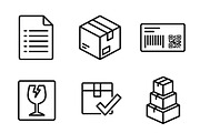 480 Shipping Packaging Icon Set, an Outline Icon by adenpinkstore (Thumbnail 11 of 11)