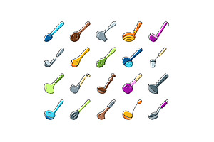 Kitchen utensils set for cooking and, an Object Graphic by pikepicture