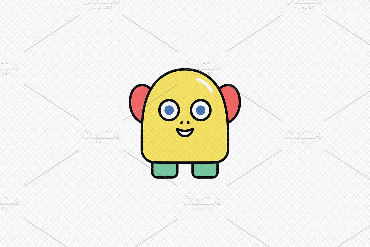 Cute Alien Character, a Decorative Illustration by Vectorium Studio (Photo 1 of 3)