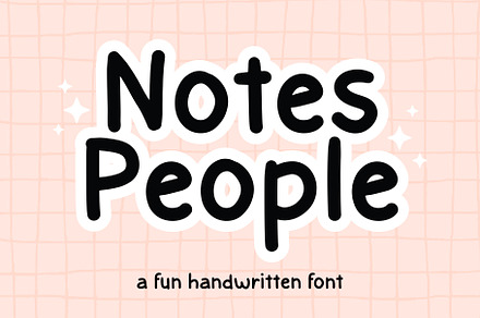 Notes People - Handwriting Font