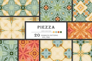 PIEZZA Geometric Seamless Patterns.