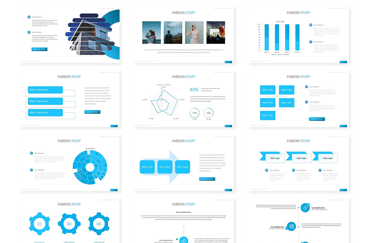 Fabiens - Keynote Template, a Presentation Template by AQR Studio