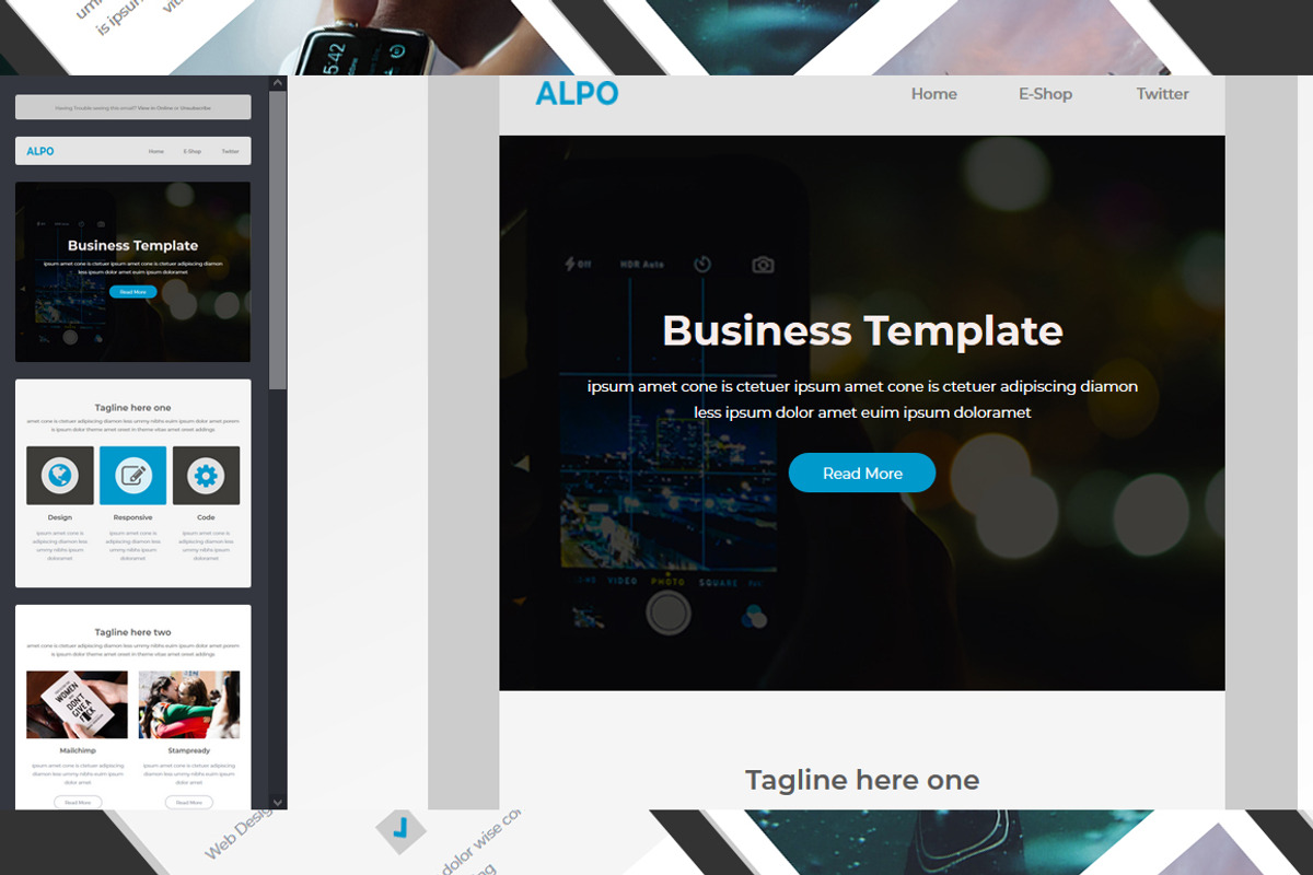 Alpo - Responsive Email Template, an Email Template by QuickArtisan (Photo 1 of 6)