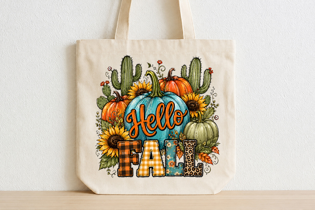 Hello Fall Png Sublimation Design, a Seasonal Illustration by Libby Wishes (Photo 4 of 4)