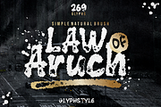 Law Of Aruch Natural Brush, a Blackletter Font by Glyphstyle (Thumbnail 1 of 9)